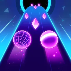 Скачать взломанную Rolling Twins: Music Ball Rush (Роллинг Твинс)  [МОД Бесконечные деньги] - стабильная версия apk на Андроид