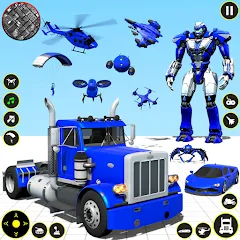 Взломанная Truck Game - Car Robot Games  [МОД Unlimited Money] - стабильная версия apk на Андроид