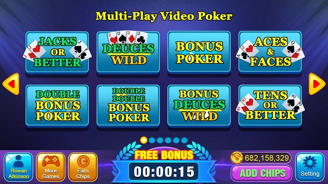 Video Poker Games - Multi Hand (Видео покер игры)  [МОД Unlimited Money] Screenshot 1