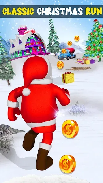 Xmas Santa Surfer Running Game (Ксмас Санта Серфер Раннинг Гейм)  [МОД Много монет] Screenshot 5