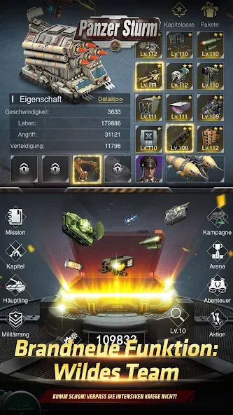 Panzer Sturm (Панцер Штурм)  [МОД Бесконечные монеты] Screenshot 1