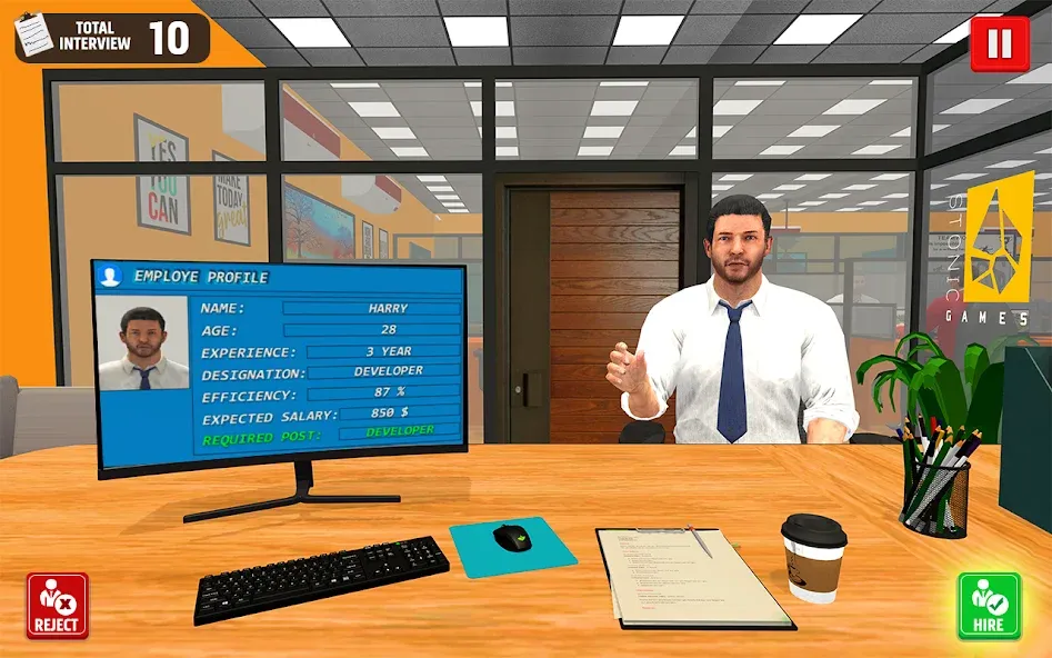 Virtual HR Manager Job Games  [МОД Много монет] Screenshot 2