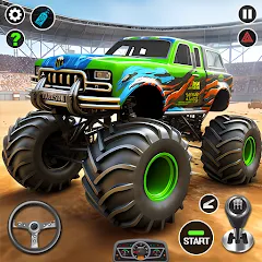 Скачать взломанную 4x4 Monster Truck Racing Games (Монстр Трак Гонки игры)  [МОД Бесконечные монеты] - полная версия apk на Андроид