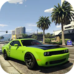 Взломанная Simulator Dodge Demon Parking (Симулятор парковки  )  [МОД Меню] - стабильная версия apk на Андроид