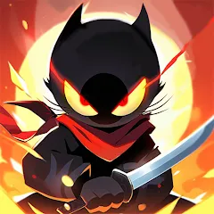 Взломанная Ninja Cat - Idle Arena (Крейзи Ниндзя Кэт)  [МОД Бесконечные деньги] - стабильная версия apk на Андроид
