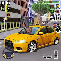 Скачать взломанную City Taxi Games-Taxi Car Games (Сити Такси Игры)  [МОД Все открыто] - полная версия apk на Андроид