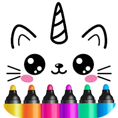 Взломанная Drawing for kids! Toddler draw  [МОД Unlocked] - полная версия apk на Андроид