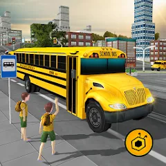 Взломанная School Bus Driving Game  [МОД Menu] - последняя версия apk на Андроид
