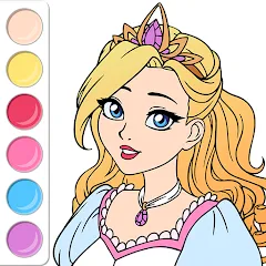 Скачать взломанную Princess Coloring Book Game  [МОД Menu] - стабильная версия apk на Андроид
