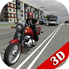 Взломанная Russian Moto Traffic Rider 3D  [МОД Unlocked] - полная версия apk на Андроид