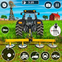 Скачать взломанную Real Tractor Driving Games (Риал Трактор Драйвинг Геймс)  [МОД Mega Pack] - полная версия apk на Андроид