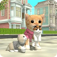 Скачать взломанную Cat Sim Online: Play with Cats  [МОД Menu] - стабильная версия apk на Андроид