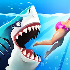 Скачать взломанную Hungry Shark World (Хангри Шарк Ворлд)  [МОД Unlocked] - стабильная версия apk на Андроид
