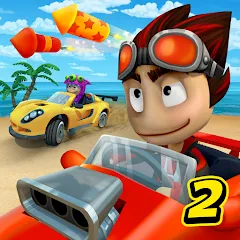 Скачать взлом Beach Buggy Racing 2 (Бич Багги Рейсинг 2)  [МОД Бесконечные деньги] - полная версия apk на Андроид