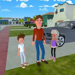 Скачать взлом Super Dad Virtual : Happy Game  [МОД Бесконечные монеты] - полная версия apk на Андроид