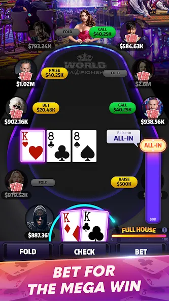 Mega Hit Poker: Texas Holdem (Мега Хит Покер)  [МОД Бесконечные деньги] Screenshot 3