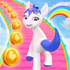 Взлом Unicorn Kingdom: Running Games (Юникорн Кингдом)  [МОД Mega Pack] - последняя версия apk на Андроид