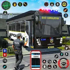 Скачать взломанную City Bus Simulator Bus Game 3D (Полицейский автобус симулятор)  [МОД Много денег] - последняя версия apk на Андроид
