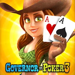 Взломанная Governor of Poker 3 - Texas  [МОД Бесконечные деньги] - полная версия apk на Андроид