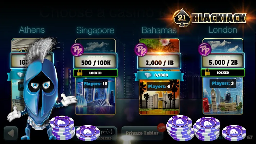 BlackJack 21 - Online Casino  [МОД Много монет] Screenshot 2