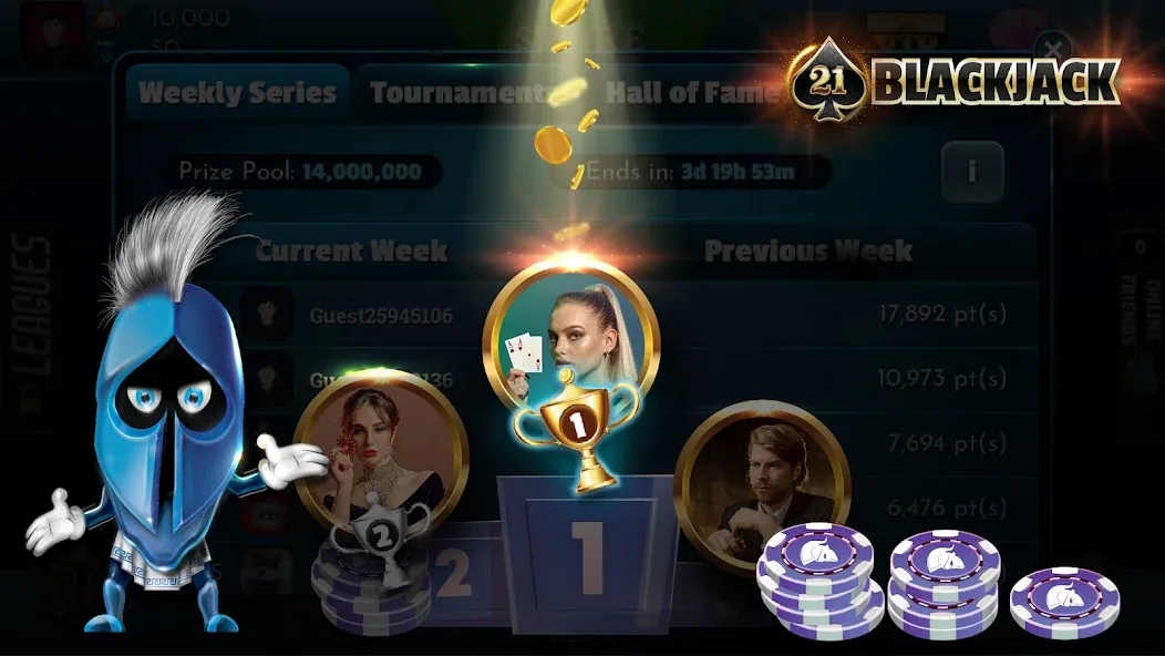 BlackJack 21 - Online Casino  [МОД Много монет] Screenshot 4
