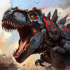 Скачать взлом Mech War: Jurassic Dinosaur (Мех Батл)  [МОД Бесконечные монеты] - стабильная версия apk на Андроид