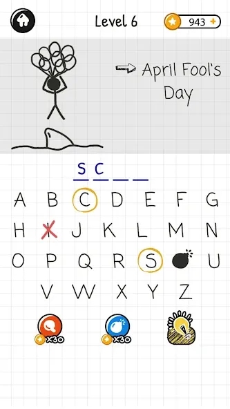 Hangman Words:Two Player Games  [МОД Много денег] Screenshot 5