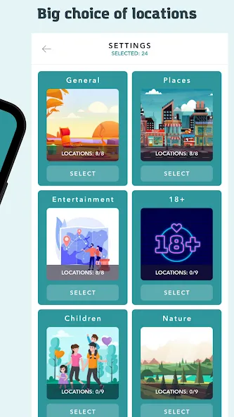 SpyFall - game for the party  [МОД Много монет] Screenshot 2