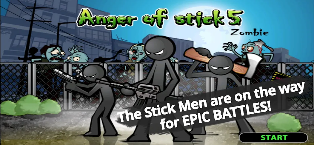 Anger of stick 5 : zombie (Ангер оф стик 5)  [МОД Бесконечные деньги] Screenshot 1