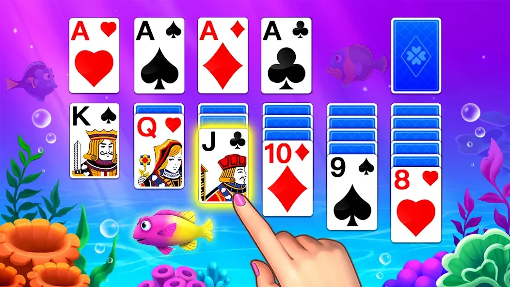 Solitaire Ocean  [МОД Бесконечные деньги] Screenshot 3
