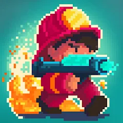 Скачать взлом Firefighter: pixel shooter  [МОД Много денег] - полная версия apk на Андроид