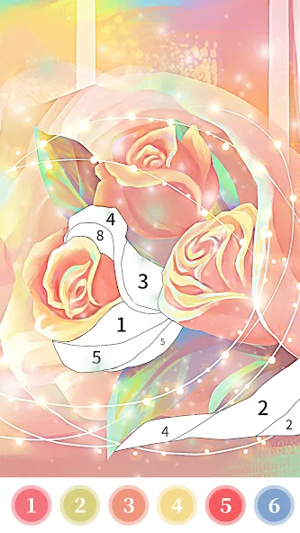 Rose Coloring Book Color Games  [МОД Unlimited Money] Screenshot 2