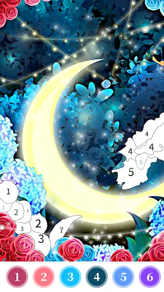 Rose Coloring Book Color Games  [МОД Unlimited Money] Screenshot 4