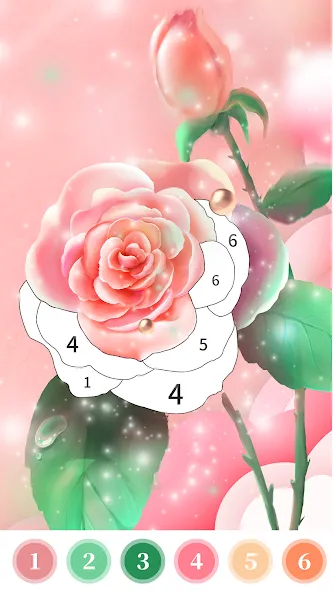 Rose Coloring Book Color Games  [МОД Unlimited Money] Screenshot 5