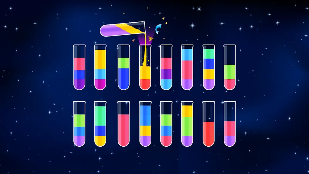 Water Sort Puzzle - Color Game (Уотер Сорт Пазл)  [МОД Бесконечные монеты] Screenshot 2