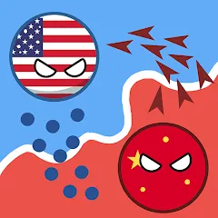 Скачать взломанную Country Balls: World War (Кантри Болс)  [МОД Много денег] - полная версия apk на Андроид